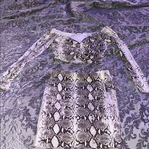 2 piece snake print outfit